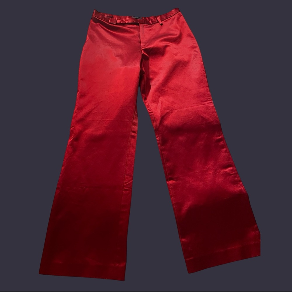 Red Satin Pants